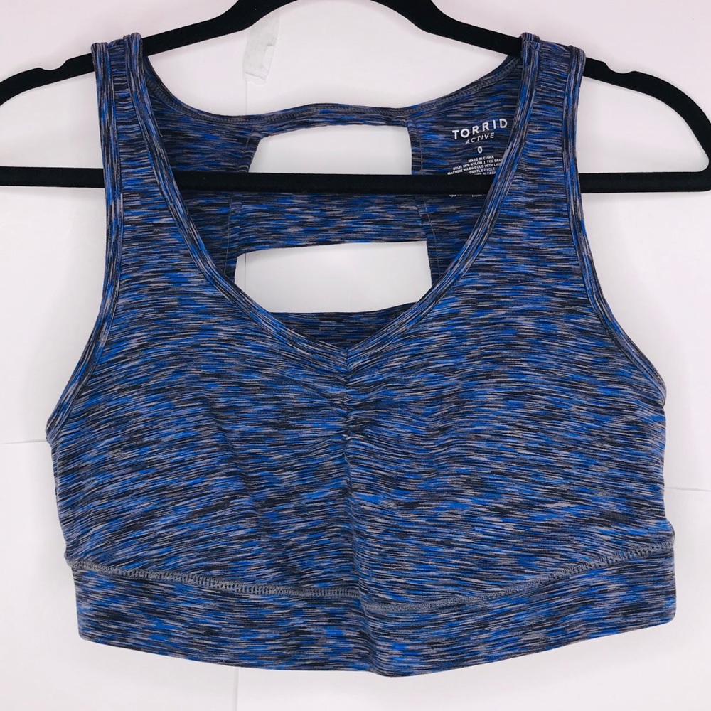 Torrid Active | Blue Black Space Dye Sports Bra